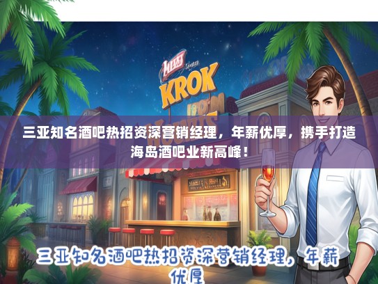 三亚知名酒吧热招资深营销经理，年薪优厚，携手打造海岛酒吧业新高峰！