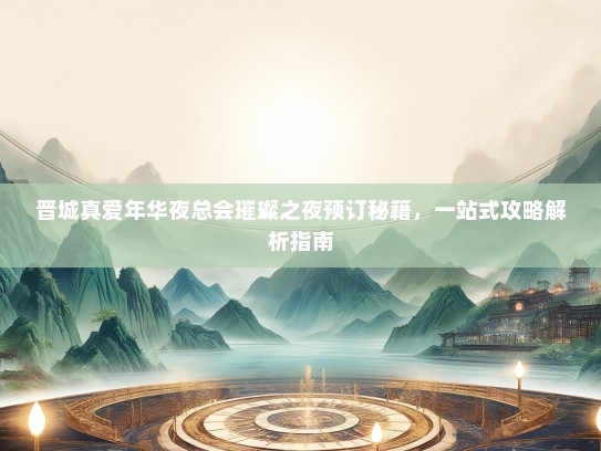 晋城真爱年华夜总会璀璨之夜预订秘籍，一站式攻略解析指南