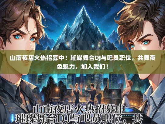 山南夜店火热招募中！璀璨舞台DJ与吧员职位，共舞夜色魅力，加入我们！
