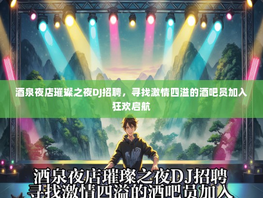 酒泉夜店璀璨之夜DJ招聘，寻找激情四溢的酒吧员加入狂欢启航