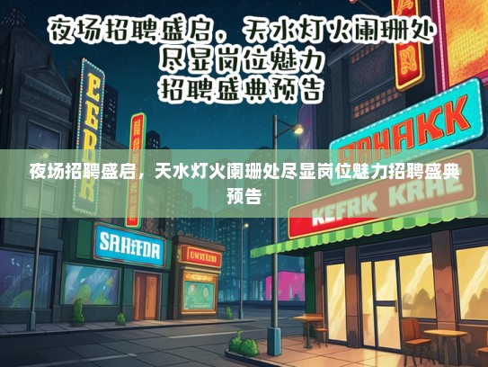 夜场招聘盛启，天水灯火阑珊处尽显岗位魅力招聘盛典预告