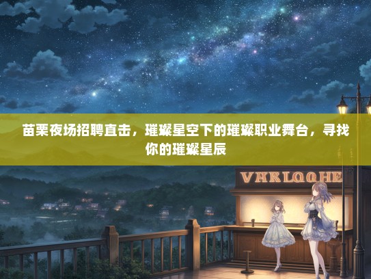 苗栗夜场招聘直击，璀璨星空下的璀璨职业舞台，寻找你的璀璨星辰
