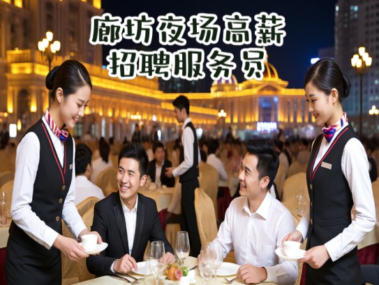 廊坊夜场高薪招聘服务员！灯火阑珊夜幕下，廊坊辉煌夜生活等你来加入