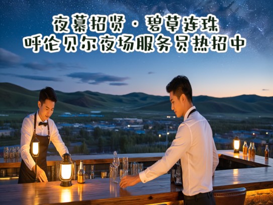 夜幕招贤·碧草连珠，呼伦贝尔夜场服务员热招中！