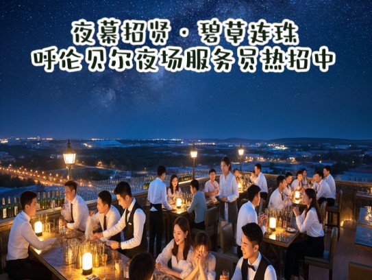 夜幕招贤·碧草连珠，呼伦贝尔夜场服务员热招中！