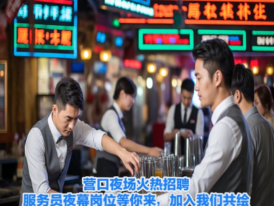 营口夜场火热招聘，服务员夜幕岗位等你来，加入我们共绘精彩夜生活！