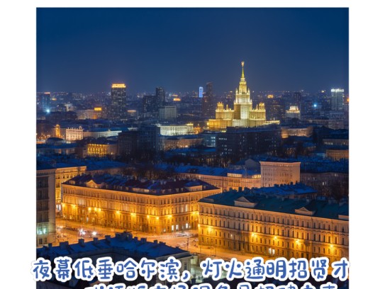 夜幕低垂哈尔滨，灯火通明招贤才——成语版夜场服务员招聘启事
