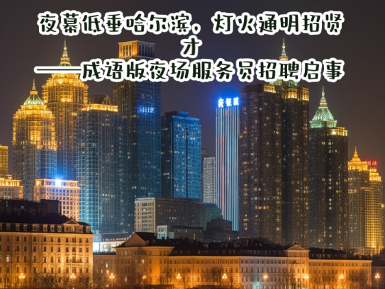 夜幕低垂哈尔滨，灯火通明招贤才——成语版夜场服务员招聘启事