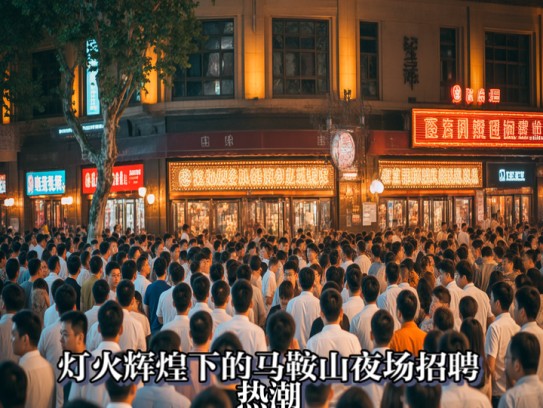 灯火辉煌下的马鞍山夜场招聘热潮，成语助力服务员职位招聘热络中