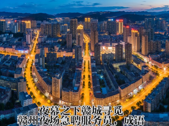 夜幕之下赣城寻觅，赣州夜场急聘服务员，成语点睛，诚邀加入！