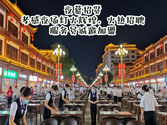 夜幕招贤，孝感夜场灯火辉煌，火热招聘服务员诚邀加盟