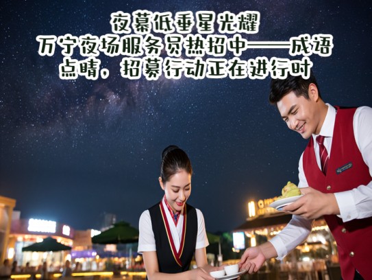 夜幕低垂星光耀，万宁夜场服务员热招中——成语点睛，招募行动正在进行时