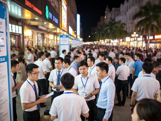 定安夜场人才争夺战，夜幕下服务员招聘热潮，揭秘繁华背后的人潮涌动