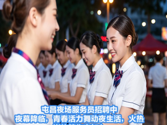 屯昌夜场服务员招聘中！夜幕降临，青春活力舞动夜生活，火热岗位等你来加入