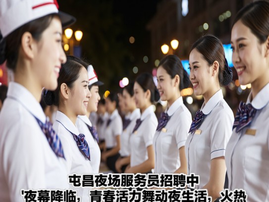 屯昌夜场服务员招聘中！夜幕降临，青春活力舞动夜生活，火热岗位等你来加入