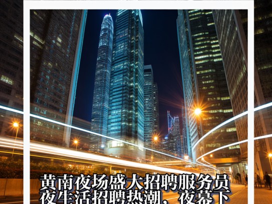 黄南夜场盛大招聘服务员，夜生活招聘热潮，夜幕下招贤纳士特辑