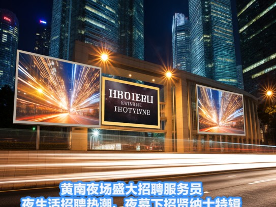 黄南夜场盛大招聘服务员，夜生活招聘热潮，夜幕下招贤纳士特辑