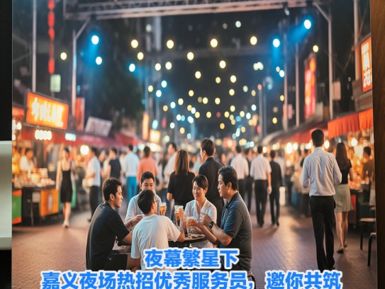 夜幕繁星下，嘉义夜场热招优秀服务员，邀你共筑夜生活传奇