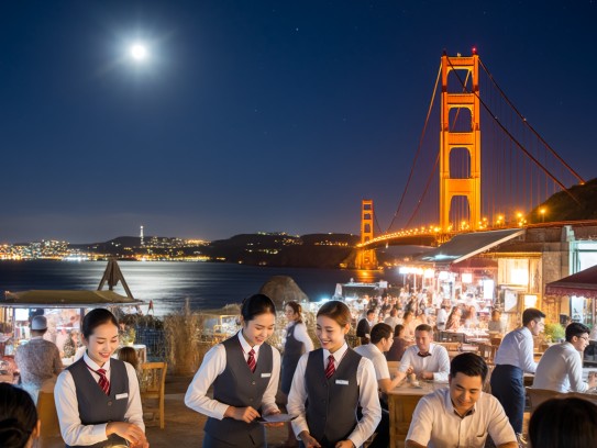 月照金门夜，繁华似梦寻，金门夜场服务员招聘启示