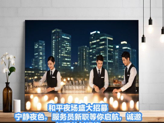 和平夜场盛大招募，宁静夜色，服务员新职等你启航，诚邀加盟共创辉煌