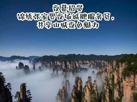 夜幕招贤，锦绣张家界夜场诚聘服务员，共享山城夜色魅力