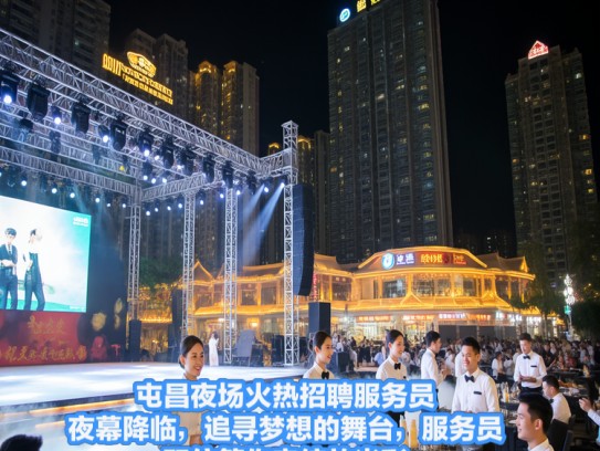 屯昌夜场火热招聘服务员，夜幕降临，追寻梦想的舞台，服务员职位等你来绽放光彩