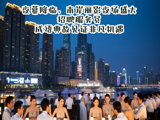 夜幕降临，南岸丽影夜场盛大招聘服务员，成语典故见证非凡机遇！