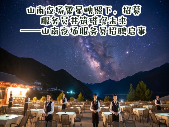 山南夜场繁星映照下，招募服务员共筑璀璨未来——山南夜场服务员招聘启事