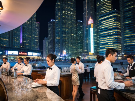 金门夜场繁华招聘记，服务员岗位中的璀璨人生百态揭秘