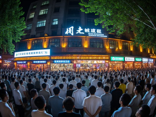 夜色迷离·河东人才盛宴，成语营销精英招聘，汇聚夜场招聘热潮