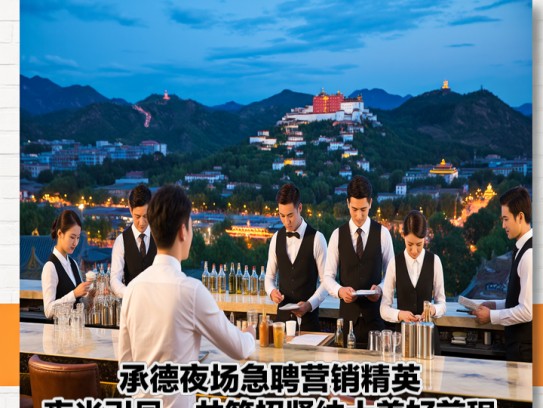 承德夜场急聘营销精英，夜光引凤，共筑招贤纳士美好前程