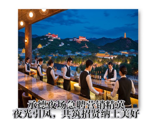 承德夜场急聘营销精英，夜光引凤，共筑招贤纳士美好前程
