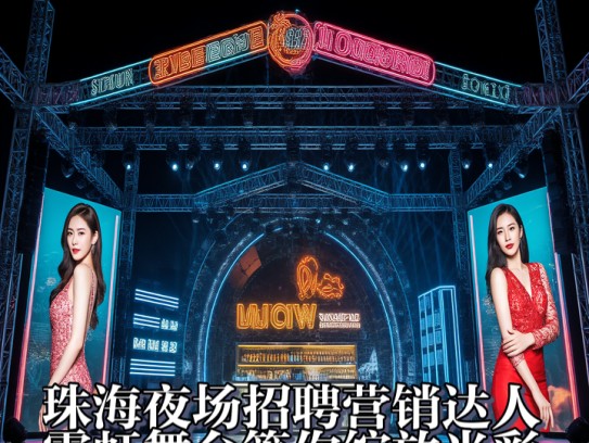 珠海夜场招聘营销达人,霓虹舞台等你绽放光彩 珠海夜场招聘营销达人,霓虹舞台等你绽放光彩