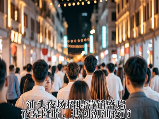 汕头夜场招聘营销盛启,夜幕降临,共创潮汕夜市营销新纪元 汕头夜场招聘营销盛启,夜幕降临,共创潮汕夜市营销新纪元
