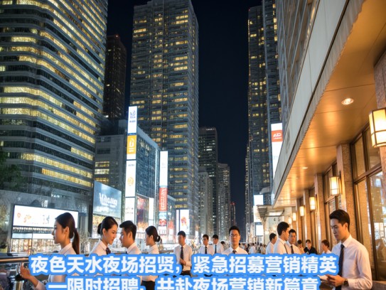 夜色天水夜场招贤，紧急招募营销精英—限时招聘，共赴夜场营销新篇章