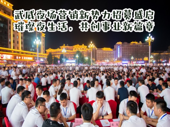 武威夜场营销新势力招募盛启，璀璨夜生活，共创事业新篇章