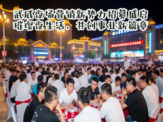 武威夜场营销新势力招募盛启，璀璨夜生活，共创事业新篇章