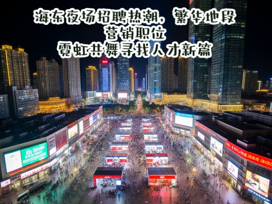 海东夜场招聘热潮，繁华地段营销职位，霓虹共舞寻找人才新篇