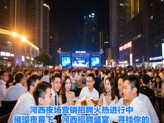 河西夜场营销招聘火热进行中！璀璨夜幕下，河西招聘盛宴，寻找你的璀璨舞台—夜场营销精英招募启事