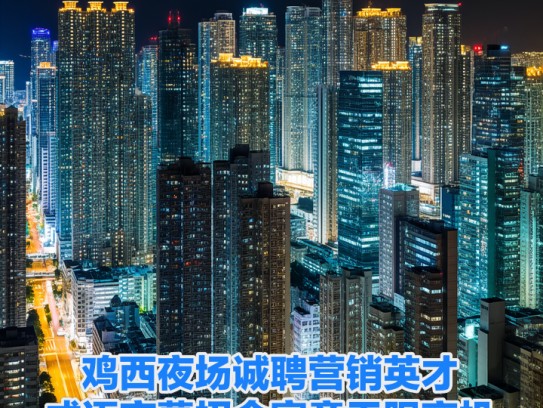 鸡西夜场诚聘营销英才，成语夜幕招金寓意无限商机