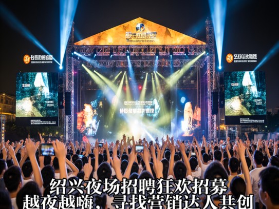 绍兴夜场招聘狂欢招募！越夜越嗨，寻找营销达人共创辉煌