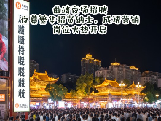 曲靖夜场招聘，夜幕繁华招贤纳士，成语营销岗位火热开启