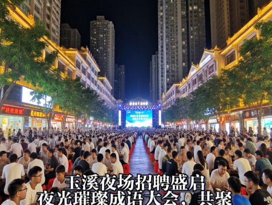 玉溪夜场招聘盛启，夜光璀璨成语大会，共聚人才盛宴