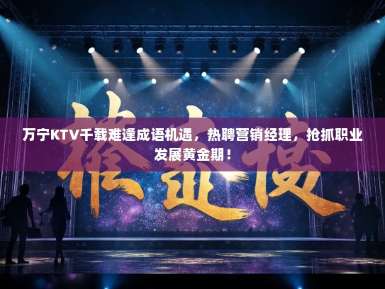 万宁KTV千载难逢成语机遇,热聘营销经理,抢抓职业发展黄金期! 万宁KTV千载难逢成语机遇,热聘营销经理,抢抓职业发展黄金期!