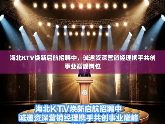 海北KTV焕新启航招聘中，诚邀资深营销经理携手共创事业巅峰岗位