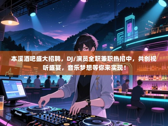 本溪酒吧盛大招聘，DJ/演员全职兼职热招中，共创视听盛宴，音乐梦想等你来实现！