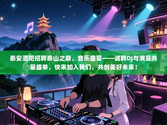 泰安酒吧招聘泰山之巅,音乐盛宴——诚聘DJ与演员共襄盛举,快来加入我们,共创美好未来! 泰安酒吧招聘泰山之巅,音乐盛宴——诚聘DJ与演员共襄盛举,快来加入我们,共创美好未来!